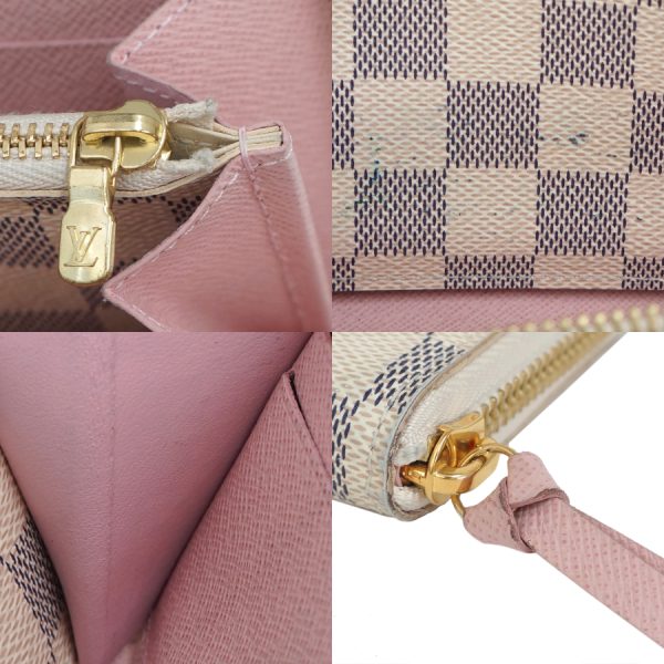 5000042884100429 9 Louis Vuitton Portefeuille Clémence Long Wallet Damier Azur Rose Ballerine