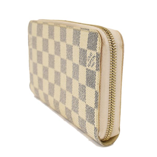 5000042884100431 2 Louis Vuitton Zippy Wallet Round Zipper Long Wallet Damier Azur Ivory