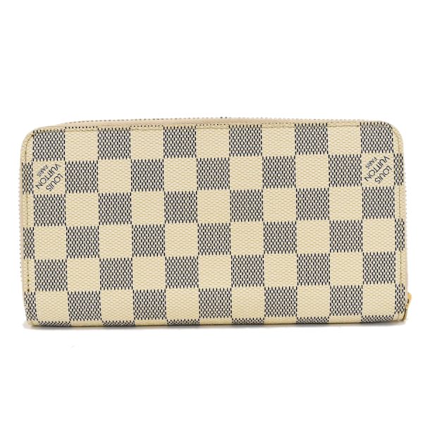 5000042884100431 3 Louis Vuitton Zippy Wallet Round Zipper Long Wallet Damier Azur Ivory