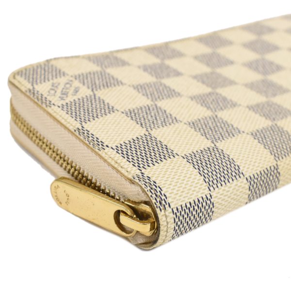 5000042884100431 6 Louis Vuitton Zippy Wallet Round Zipper Long Wallet Damier Azur Ivory