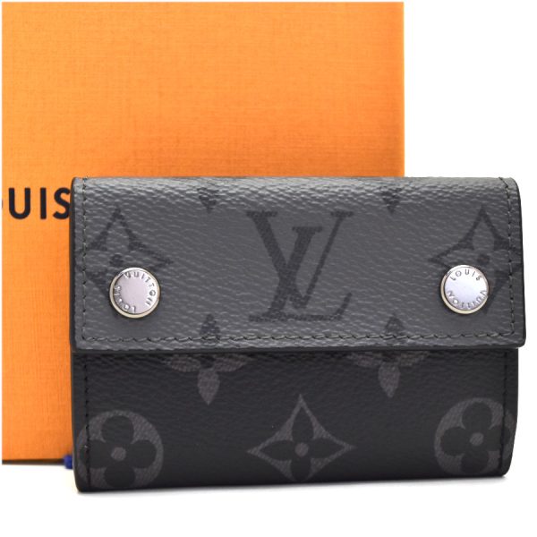 5000042884100432 1 Louis Vuitton Compact Wallet Eclipse Monogram Canvas Gray