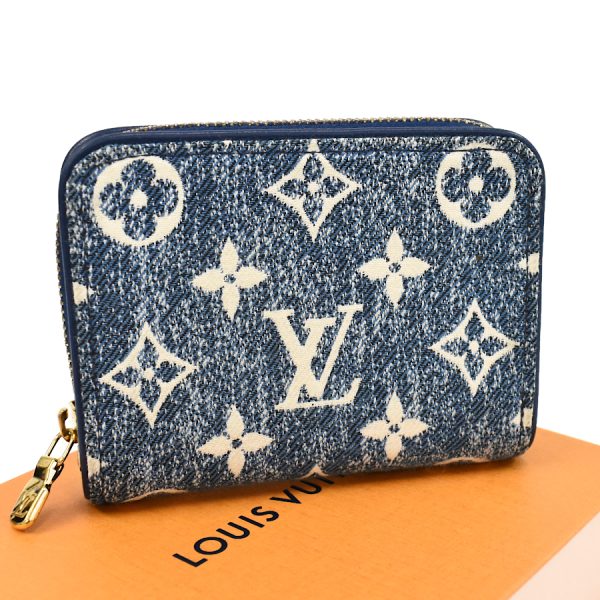 5000042884100438 1 Louis Vuitton Zippy Coin Purse Monogram Jacquard Denim Marine