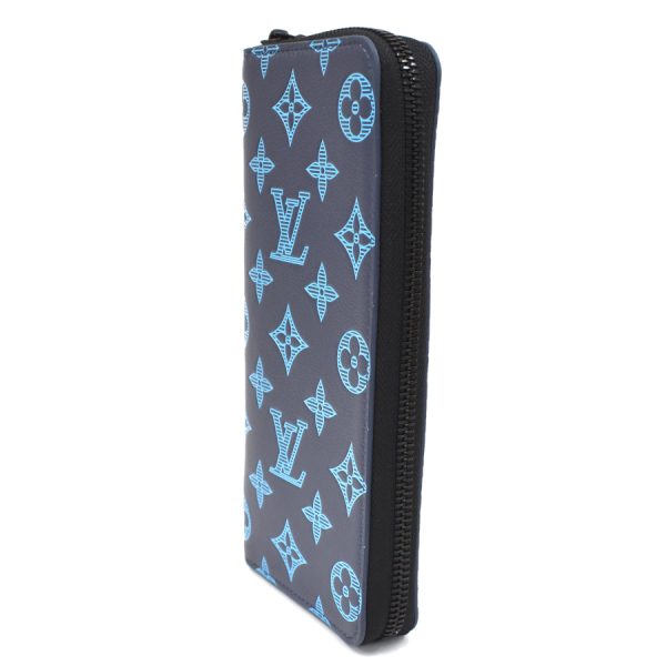 5000042884100441 2 Louis Vuitton Zippy Wallet Vertical Long Wallet Shadow Navy