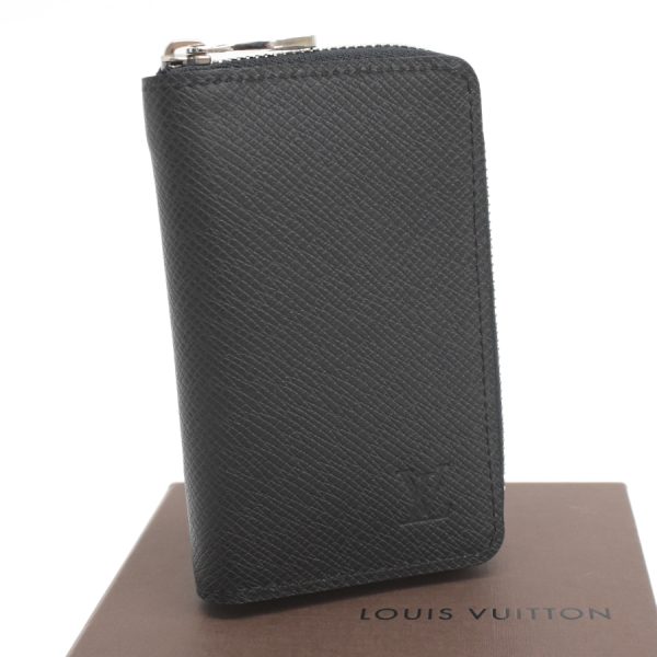 5000042884100447 1 Louis Vuitton Zippy Coin Purse Taiga Leather Black