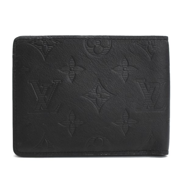 5000042884100463 3 Louis Vuitton Portefeuille Multiple Bifold Billfold Shadow Black