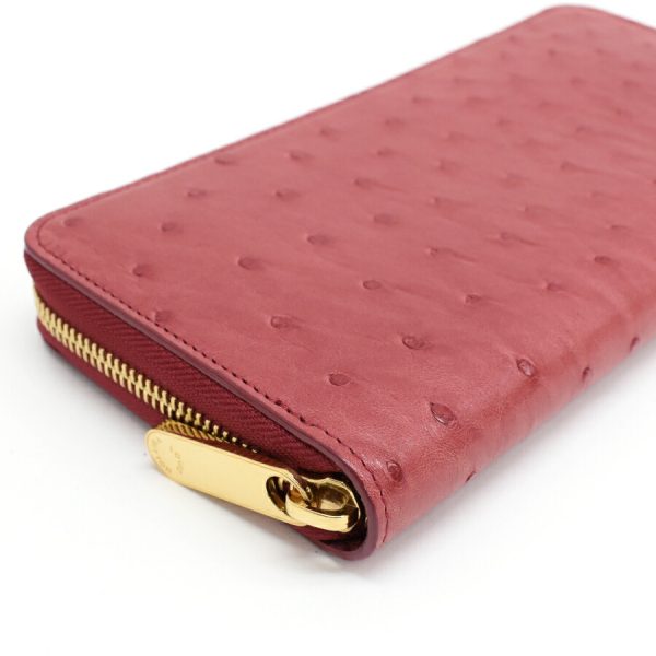 5000042884100464 5 Louis Vuitton Zippy Wallet Long Wallet Ostrich Leather Red