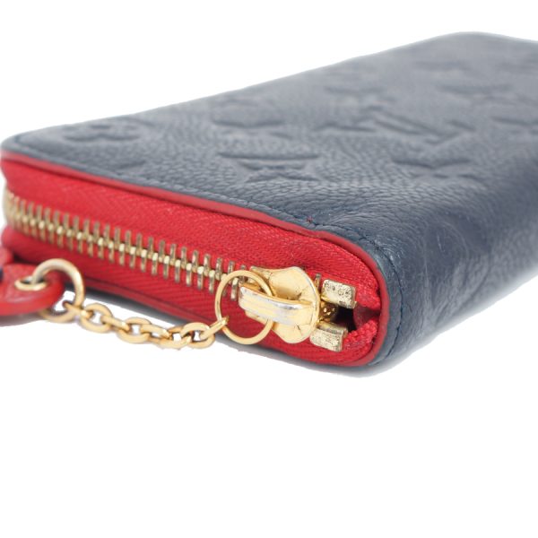 5000042884400102 5 Louis Vuitton Portefeuille Clemence Empreinte Wallet Marine Rouge Blue