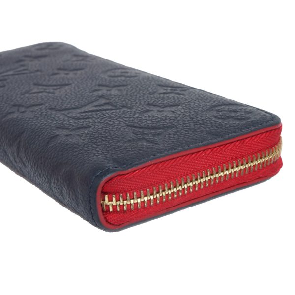 5000042884400102 6 Louis Vuitton Portefeuille Clemence Empreinte Wallet Marine Rouge Blue