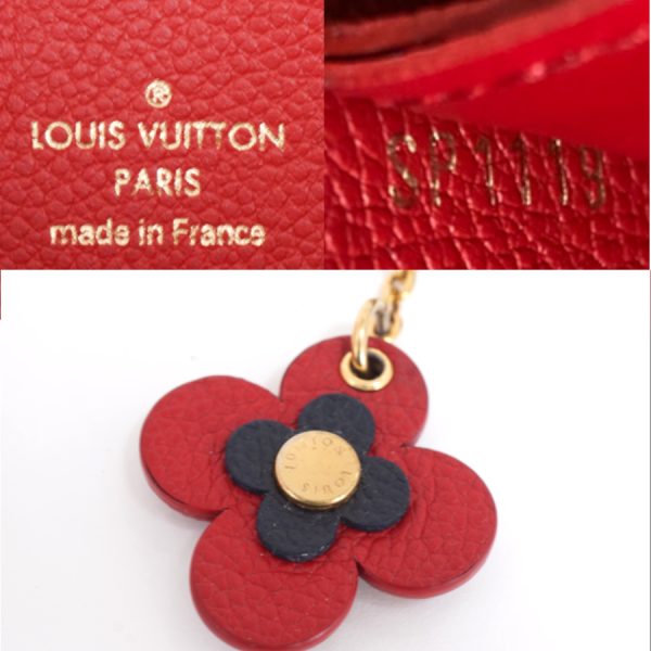 5000042884400102 9 Louis Vuitton Portefeuille Clemence Empreinte Wallet Marine Rouge Blue