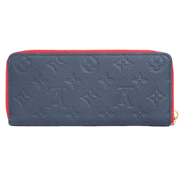 5000042884400103 3 Louis Vuitton Portefeuille Clemence Empreinte Wallet Marine Rouge Blue