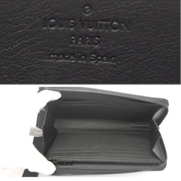 5000042889300136 9 Louis Vuitton Zippy Wallet Aerogram Leather Wallet Black