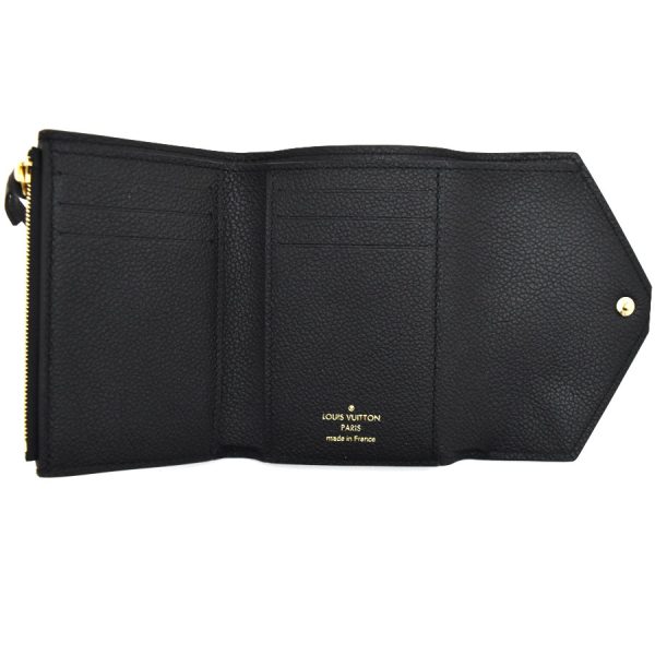 5000042889300144 7 Louis Vuitton Portefeuille Victorine Empreinte Leather Wallet Black