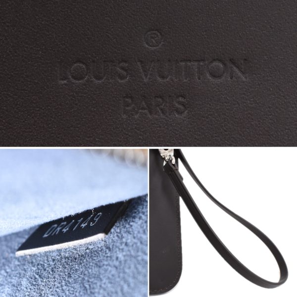 5000043884101218 9 Louis Vuitton Pouch Mahina Leather Pouch Dark Brown