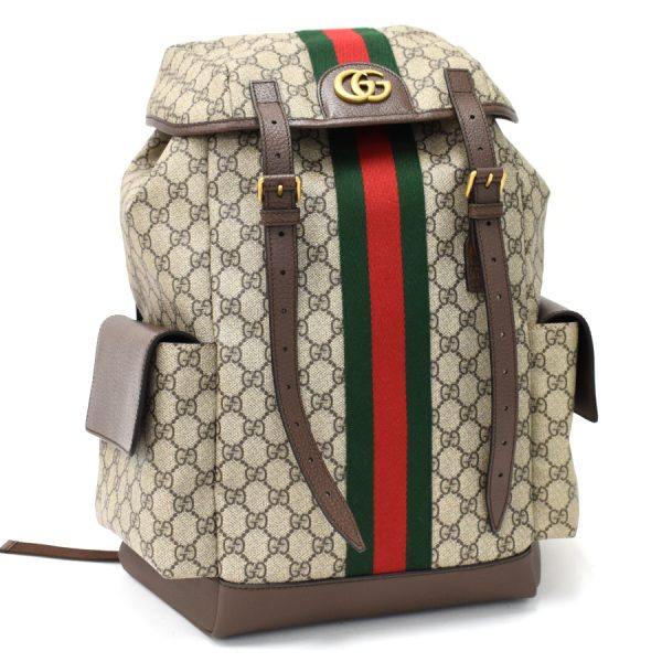 5000049884102298 1 Gucci Ophidia medium backpack GG Supreme Beige