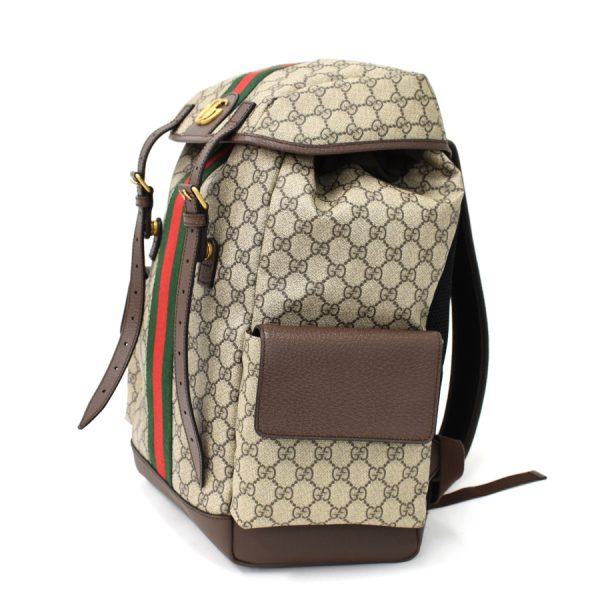 5000049884102298 2 Gucci Ophidia medium backpack GG Supreme Beige