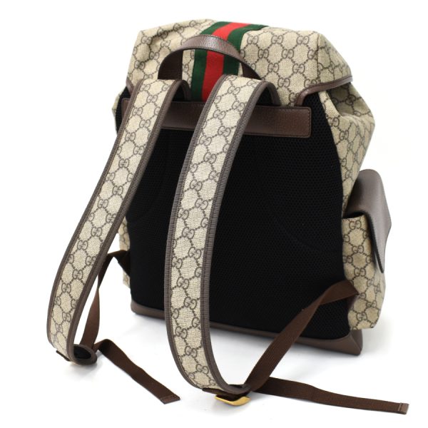 5000049884102298 4 Gucci Ophidia medium backpack GG Supreme Beige