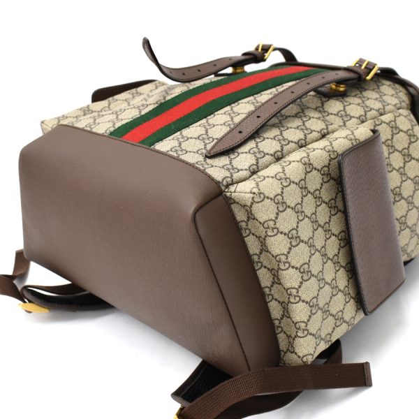 5000049884102298 6 Gucci Ophidia medium backpack GG Supreme Beige