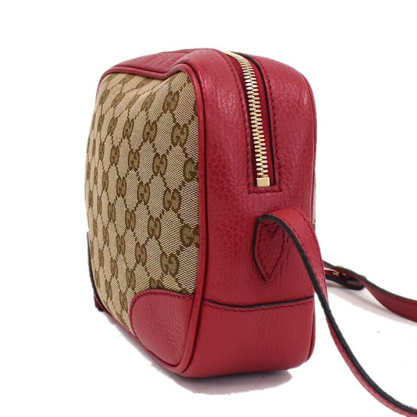 5000049884102453 2 Gucci Shoulder Bag Crossbody GG Canvas Leather Beige Red