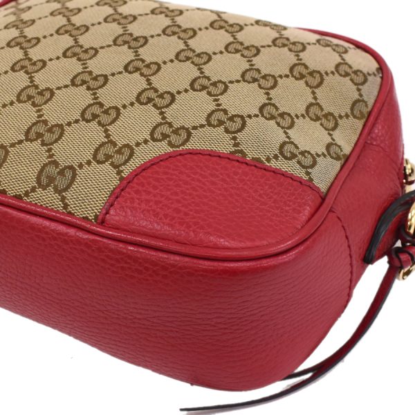 5000049884102453 5 Gucci Shoulder Bag Crossbody GG Canvas Leather Beige Red