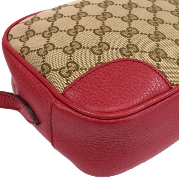 5000049884102453 6 Gucci Shoulder Bag Crossbody GG Canvas Leather Beige Red