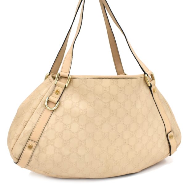 5000049884102458 1 Gucci Shoulder Tote Bag Abbey 130736 Guccisima Leather Beige