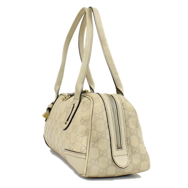 5000049884102487 2 Gucci Princy Handbag 161720 Ribbon Guccisima Leather Ivory