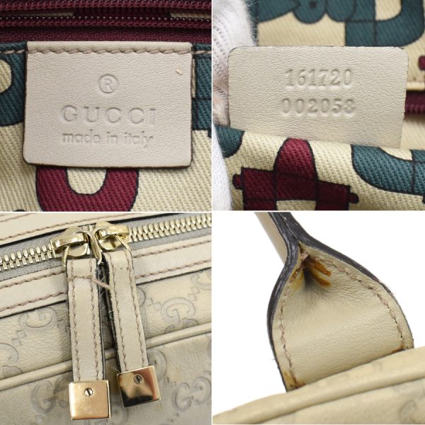 5000049884102487 9 Gucci Princy Handbag 161720 Ribbon Guccisima Leather Ivory