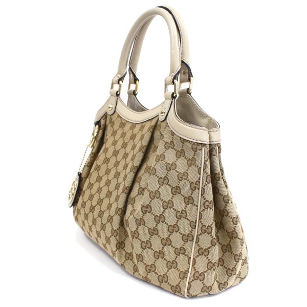 5000049884102497 2 Gucci Sookie Tote Shoulder Bag 211944 Interlocking GG Canvas