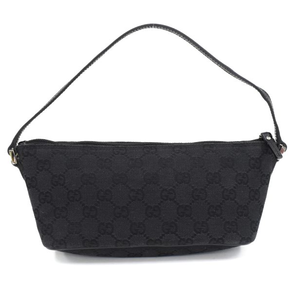 5000049884102530 3 Gucci Accessory Pouch Mini Handbag GG Canvas Leather Black