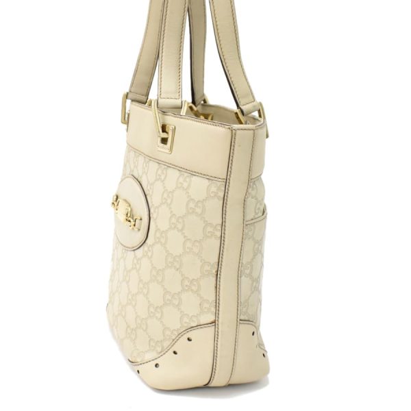 5000049884102613 2 Gucci Tote Bag Shoulder Guccisima Leather Ivory