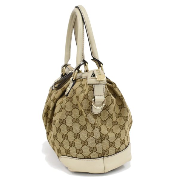 5000049884102628 2 Gucci Diamante Sookie Beige Canvas Leather GG Canvas