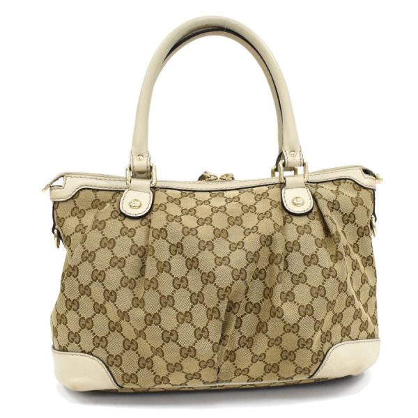 5000049884102628 3 Gucci Diamante Sookie Beige Canvas Leather GG Canvas