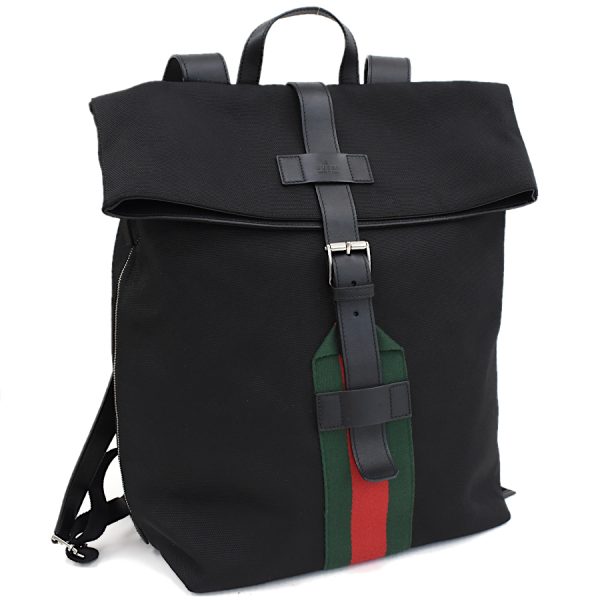 5000049884102646 1 Gucci Backpack Rucksack Techno Canvas Leather Black