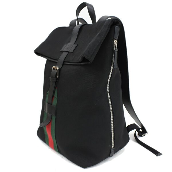 5000049884102646 2 Gucci Backpack Rucksack Techno Canvas Leather Black