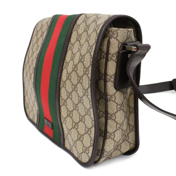 5000049884102751 2 Gucci Messenger Shoulder Bag GG Supreme Canvas Leather Black