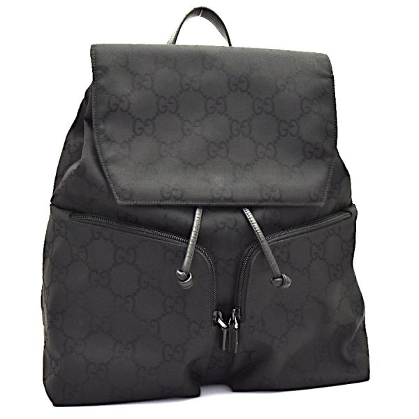 5000049884102754 1 Gucci Rucksack Backpack Nylon Leather Black