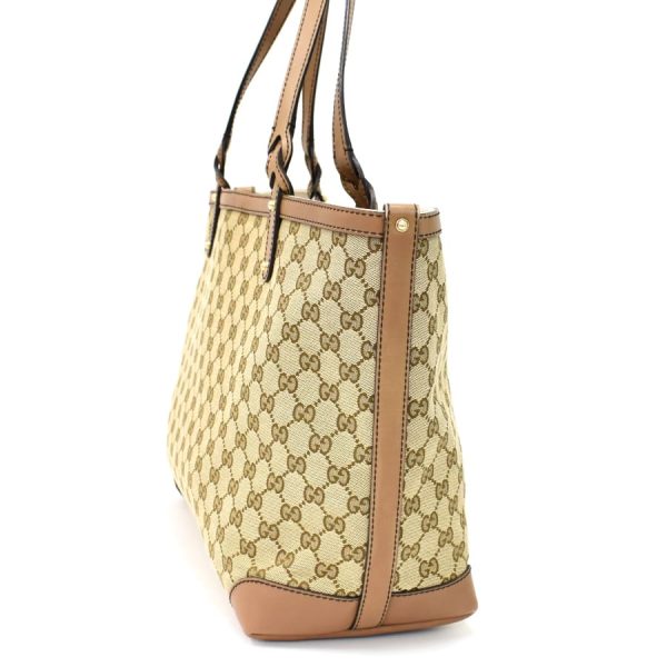 5000049884102768 2 Gucci Tote Bag GG Canvas Leather Beige