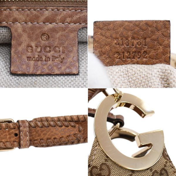 5000049884102811 9 Gucci Shoulder Bag Crossbody Charlotte GG Canvas Leather Beige