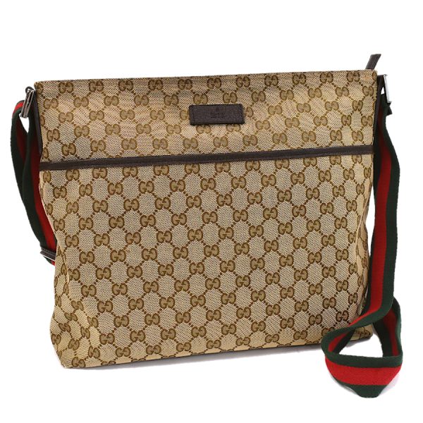 5000049884102834 1 Gucci Crossbody Shoulder Bag GG Canvas Leather Beige