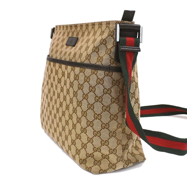 5000049884102834 2 Gucci Crossbody Shoulder Bag GG Canvas Leather Beige