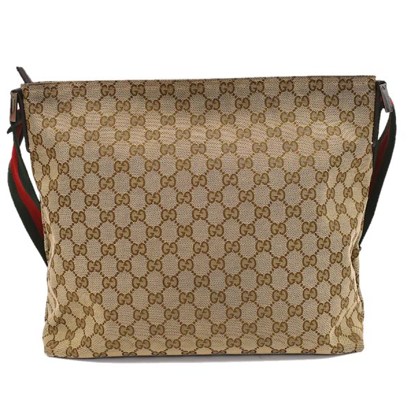 5000049884102834 3 Gucci Crossbody Shoulder Bag GG Canvas Leather Beige