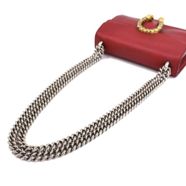 5000049884102837 6 Gucci Chain Shoulder Bag Leather Red