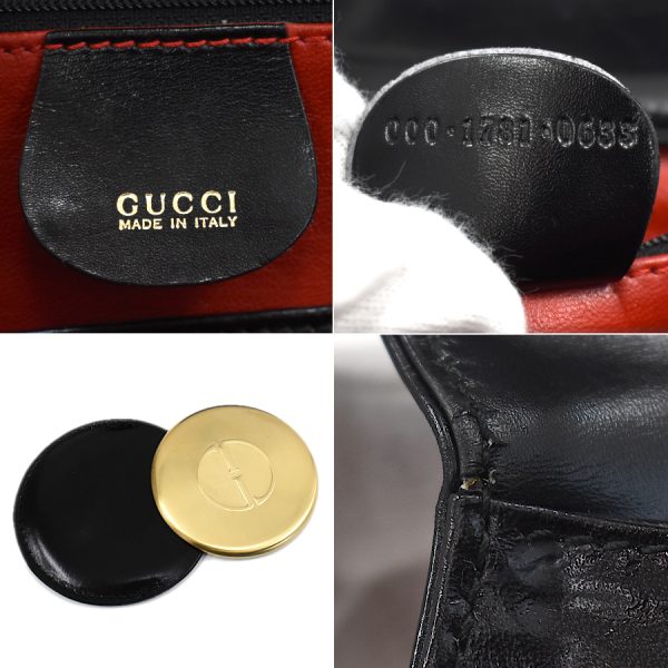 5000049884102838 9 Gucci Handbag Top Handle Bamboo Leather Black