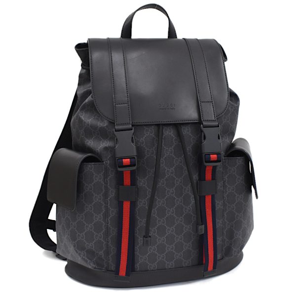 5000049884102842 1 Gucci Backpack Soft GG Supreme Leather Black