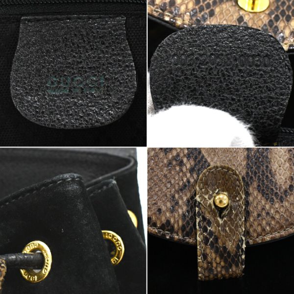 5000049884102856 9 Gucci Mini Rucksack Backpack Bamboo Suede Leather Black