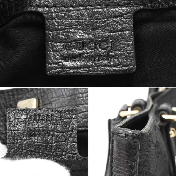 5000049884102924 9 Gucci Tote Bag Horsebit GG Canvas Leather Black