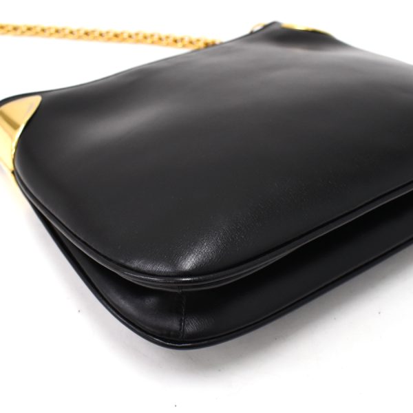 5000049884102989 6 Gucci Chain Shoulder Bag Leather Black