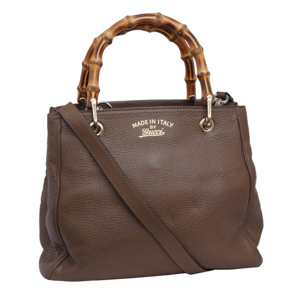 5000049884103020 1 Gucci bamboo 2way bag 520981 brown