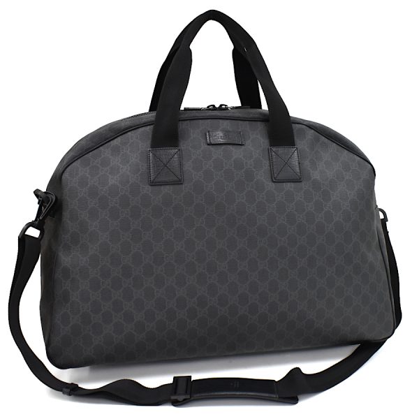 5000049884103050 1 Gucci Duffel Bag 2way Travel Boston Bag 162800 GG Supreme Dark Gray