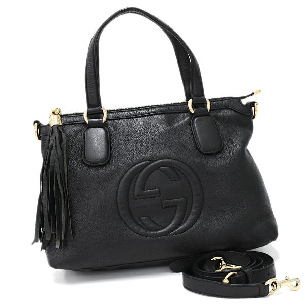 5000049884103051 1 Gucci 2way Handbag Shoulder Soho Leather Black